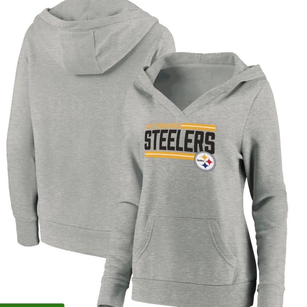 NWT Women’s Steelers V-Neck Hoodie Fanatics